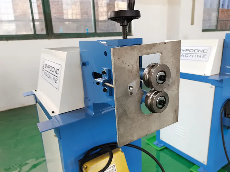 BYFOCNC HAVC Air Electric Round Duct Reel Grooving Manual Beading Linkage Machine