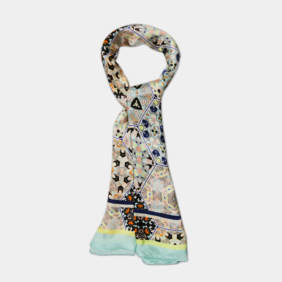 
digital printing square satin silk scarf 