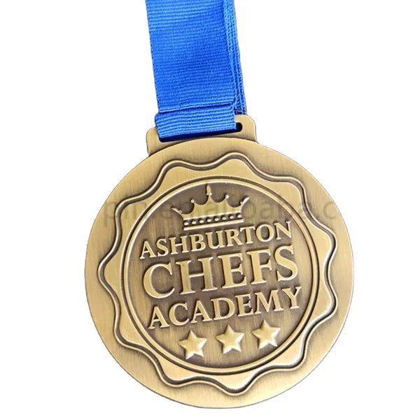 
Russia style antique gold customized logo design souvenirs soft enamel honor metal medal 