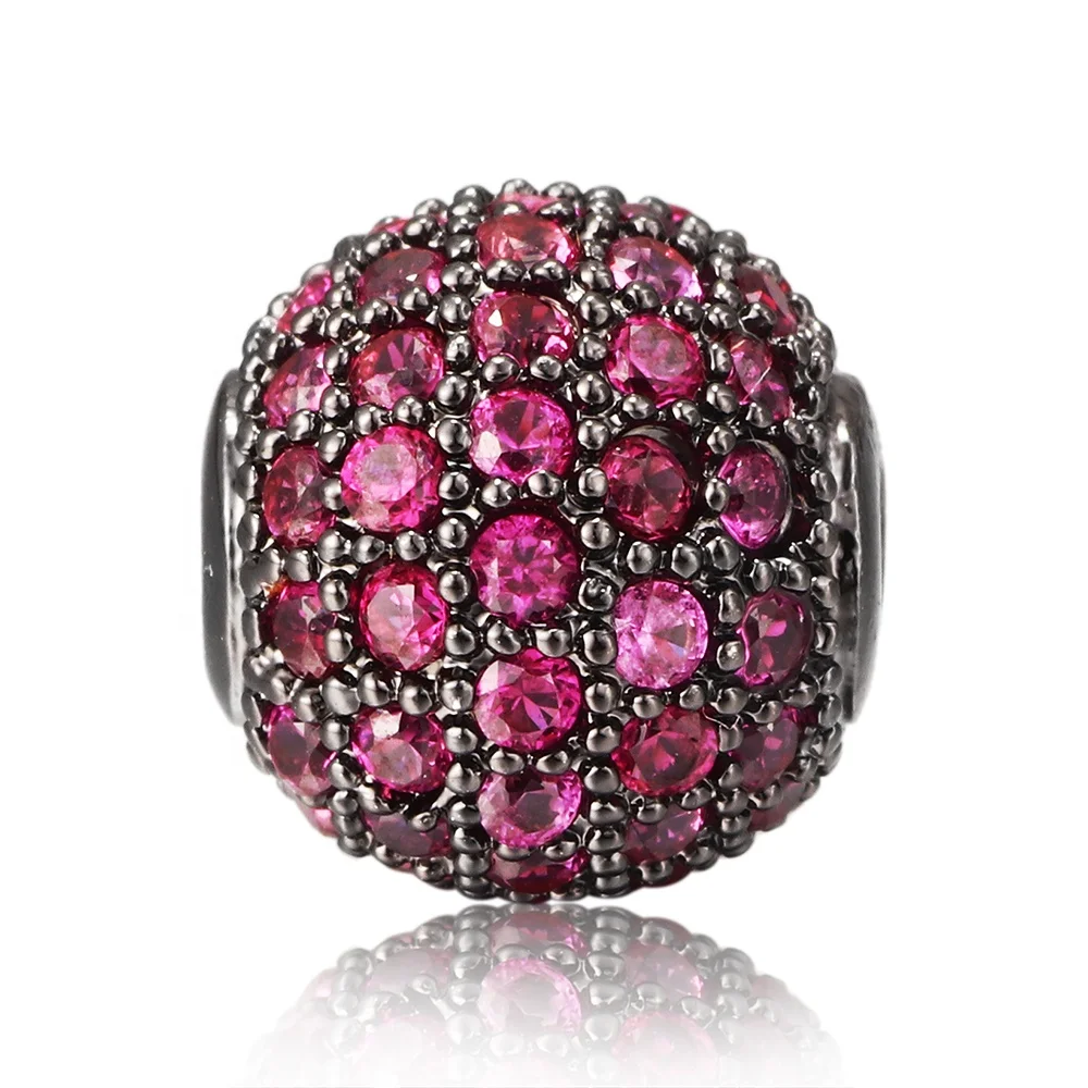 DIY Jewelry Accessories Full Micro Paved CZ Diamonds Balls Spacer Beads for Bracelet Necklace Jewelry Making