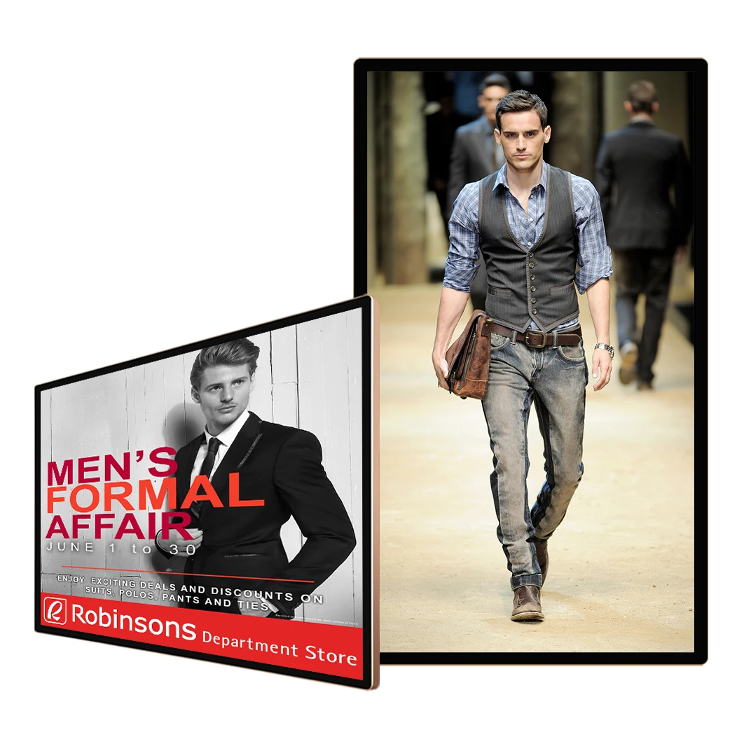 27 Inches Wall-mount Advertising Screens Media Player Kiosk Machine Digital Signage