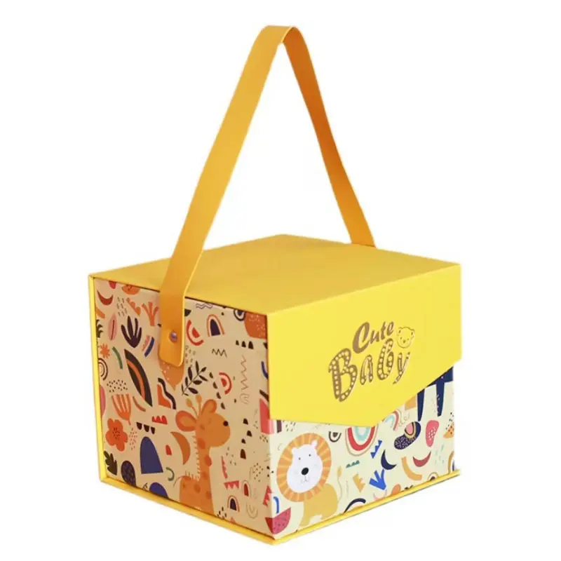 Low Price Delicate Appearance Cartoon Kids Baby Candy Toy Storage Paper Suitcase Box Christmas Gift Box