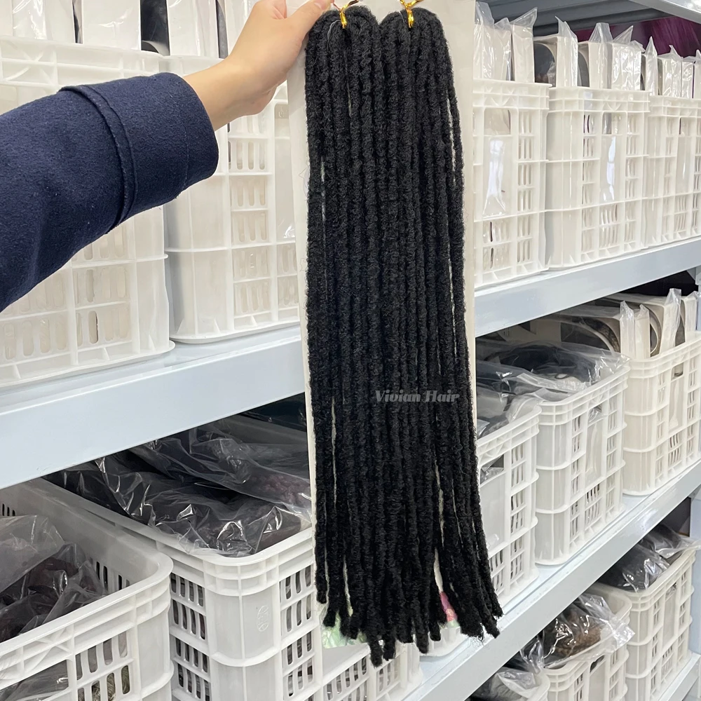 wholesale soft dread locks crochet synthetic hair extension 22inch dream dread 22inch natural looking dread locs extension