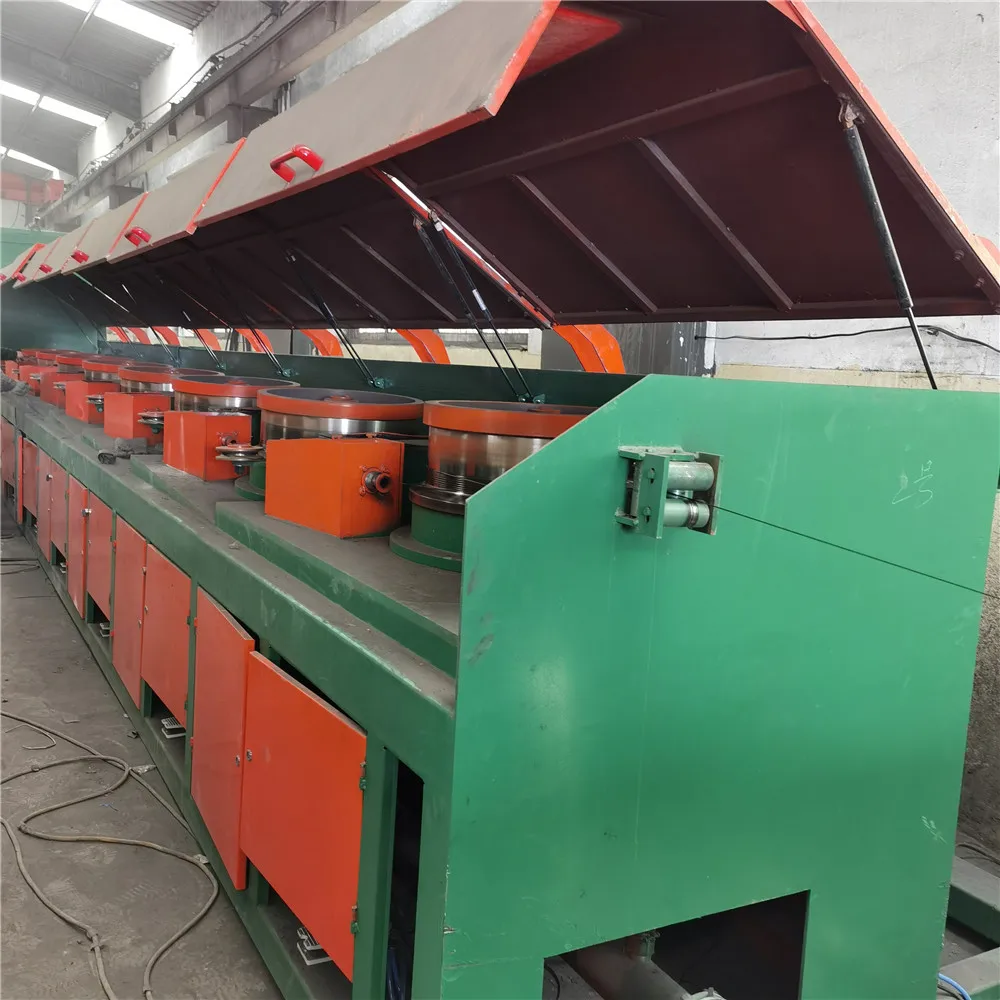 Fully automatic high speed straight line 3 axis intermediate stainless steel wire  brushing drawing machine