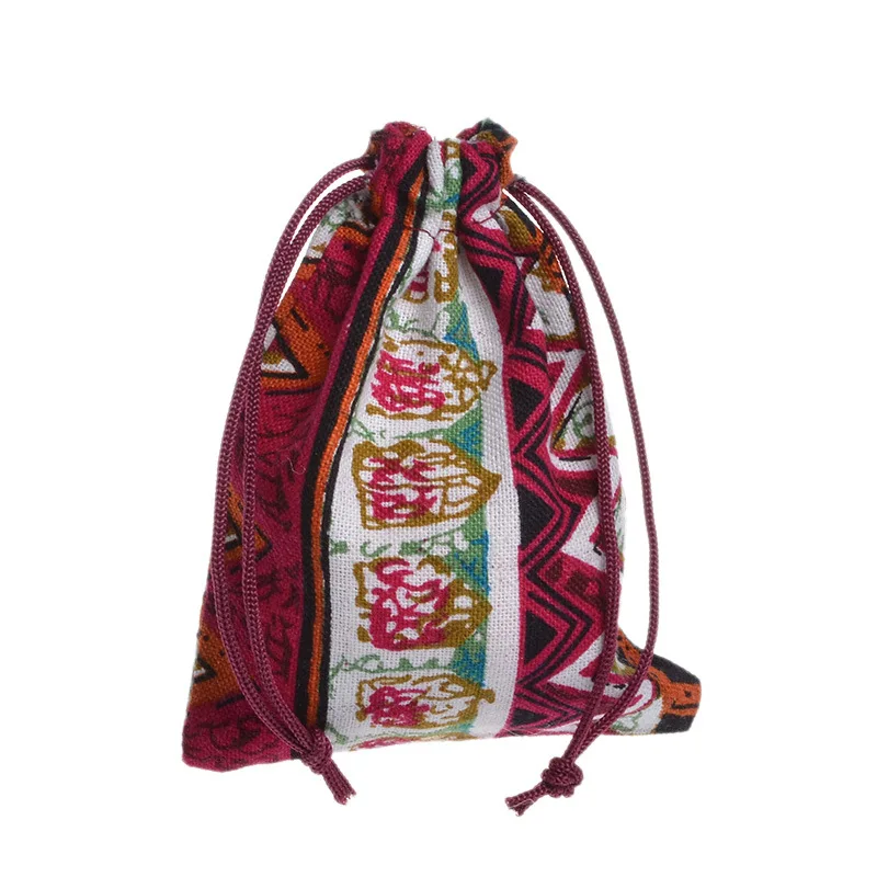 Stock small color cotton Indian ethnic  jewelry pouch bag vintage cotton gift bags