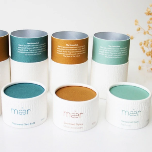 500g Kraft Paper Cardboard Nutrition Powder Canister Superfood Supplement Tea Packaging Food Paper Tube With Easy-peel off Lid