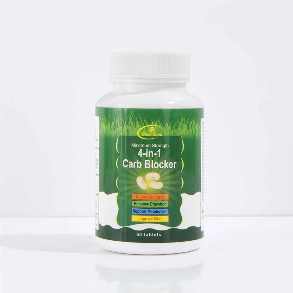 Dietary Fiber Supplements 4-in-1 Carb Blocker Body Building White Kidney Bean Extract Tablet For Weight Loss