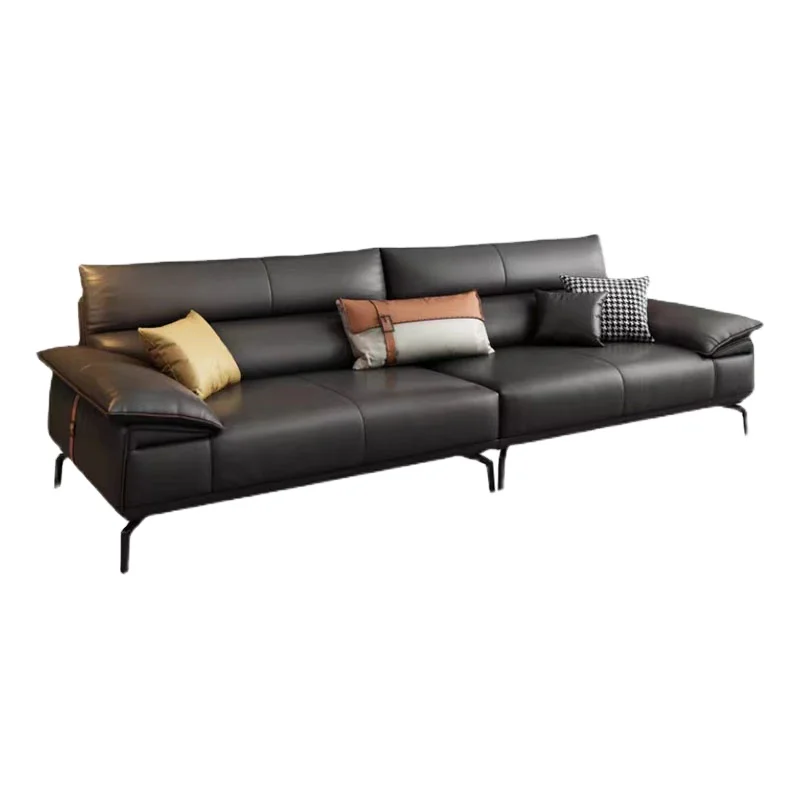 Italy simple modern villa living room north leather sofa can be customized