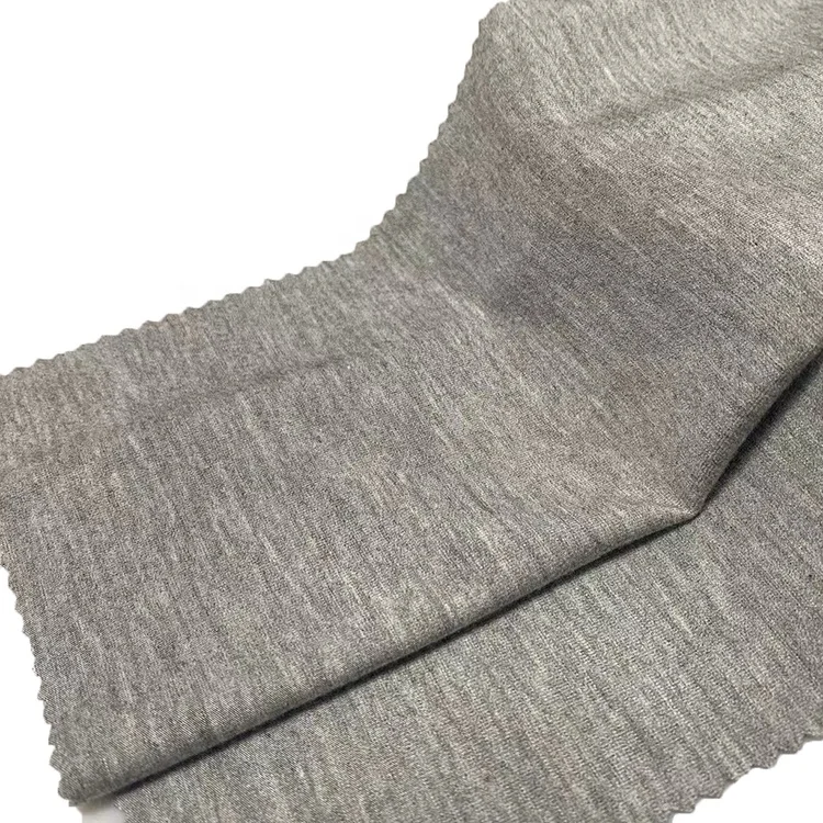 Сертификат GRS однотонная Экологически чистая Меланжевая ткань из органического вязания 95 бамбука 5 спандекс для спортивной одежды