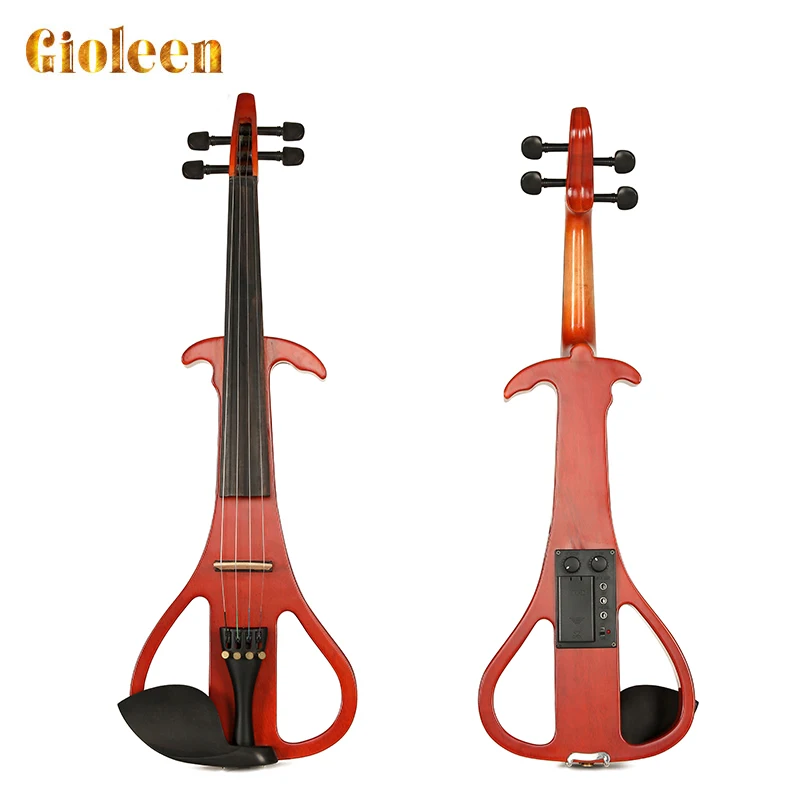No. 3 Electric violin in natural wood color High-grade musical  small pickup jack instruments electronic violin for beginners