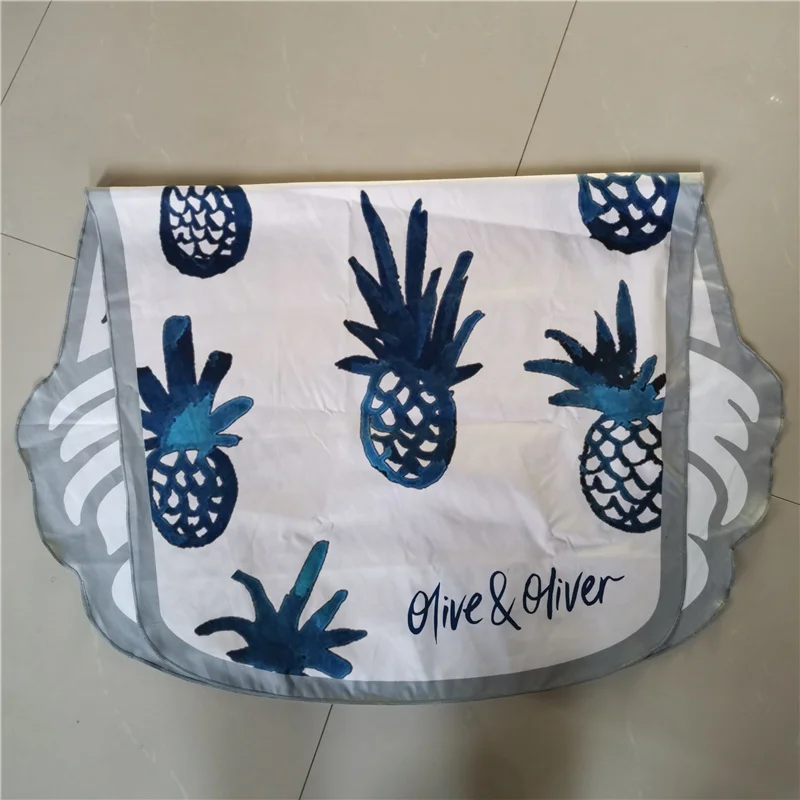 Custom Bottle Shape Microfiber Suede Beach Towel Double Sides Printed Pattern