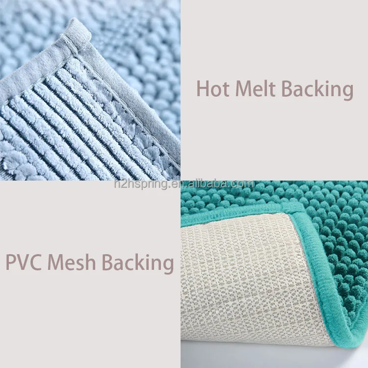 Luxury Chenille Bathroom Rug Mat Extra Soft And Absorbent Shaggy Bath Rugs Non Slip Chenille Bath Mats