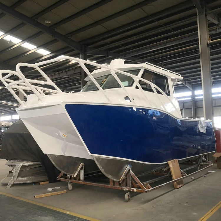 New 8.8m /29ft aluminum catamaran boat with outboard motor design