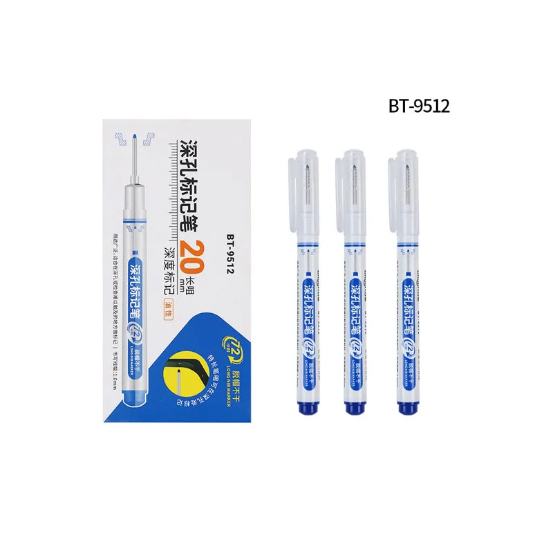 Industrial long nib architect carpenter long nose mechanical tools permanent deep hole marker pen