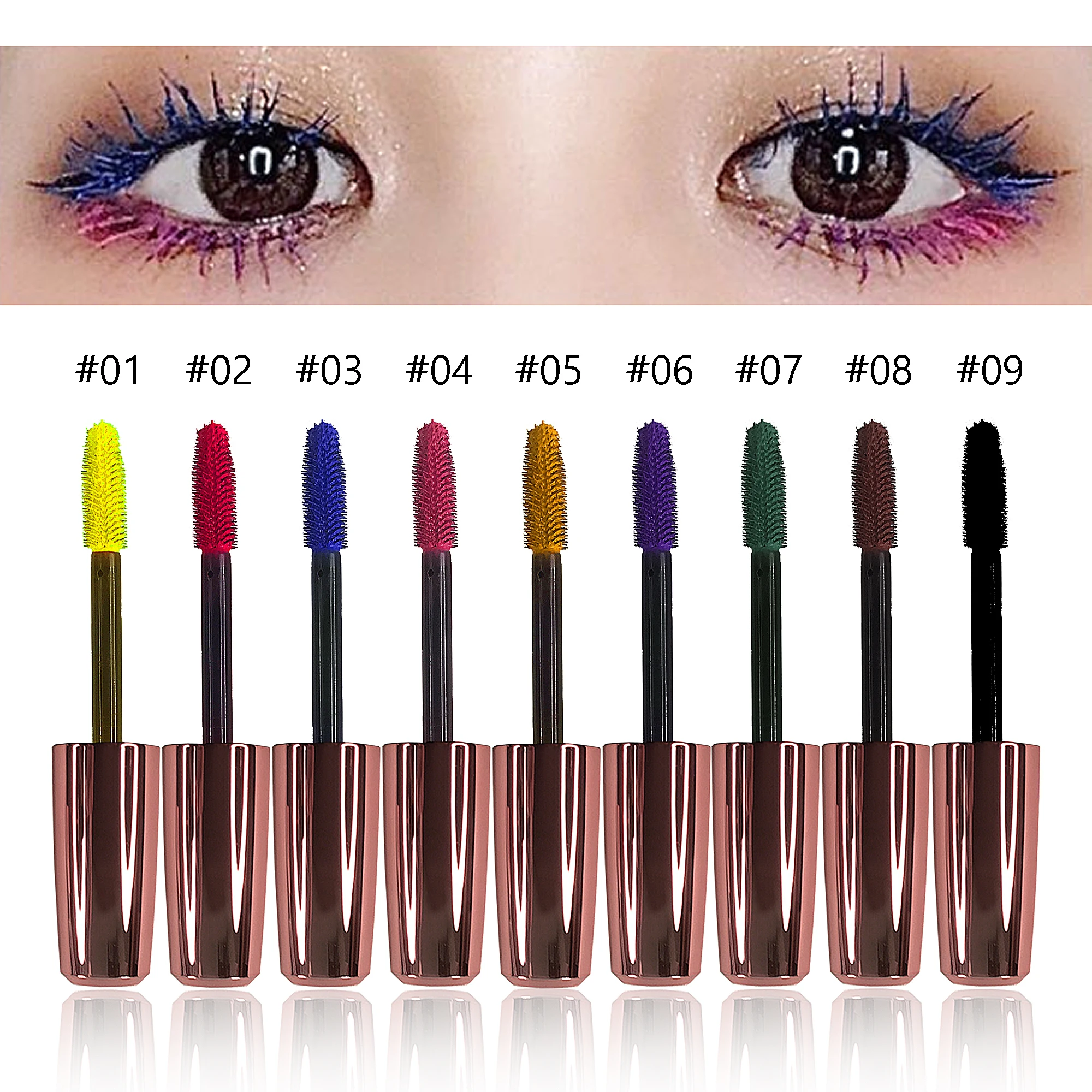 Wholesale private label colored mascara oem natural mascara facial waterproof vegan mascara