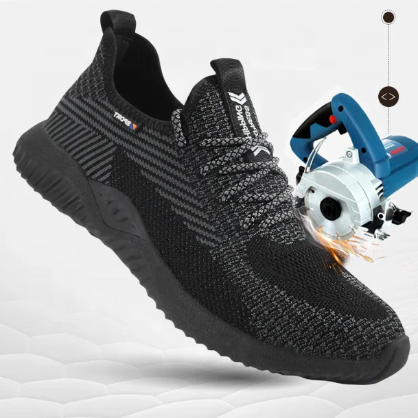Wholesale Cheap Men Breathable Rubber Casual Light Transport Construction Industrial Cement Safety Shoes For Men