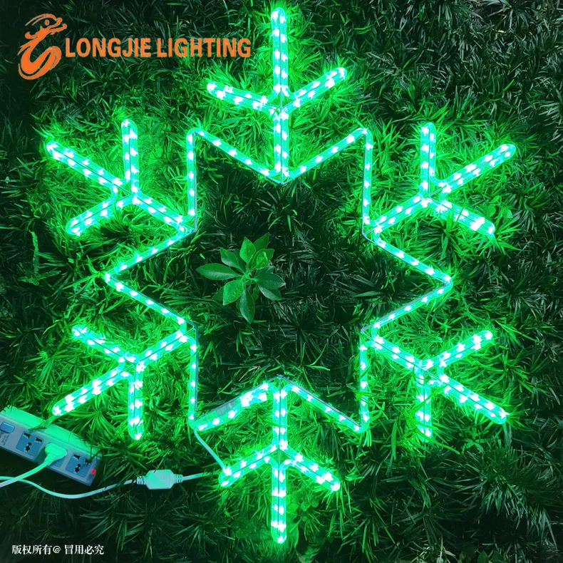 D:80CM Outdoor Festival Holiday Lighting Christmas Snowflake Decoration LED 2D Motif Lights