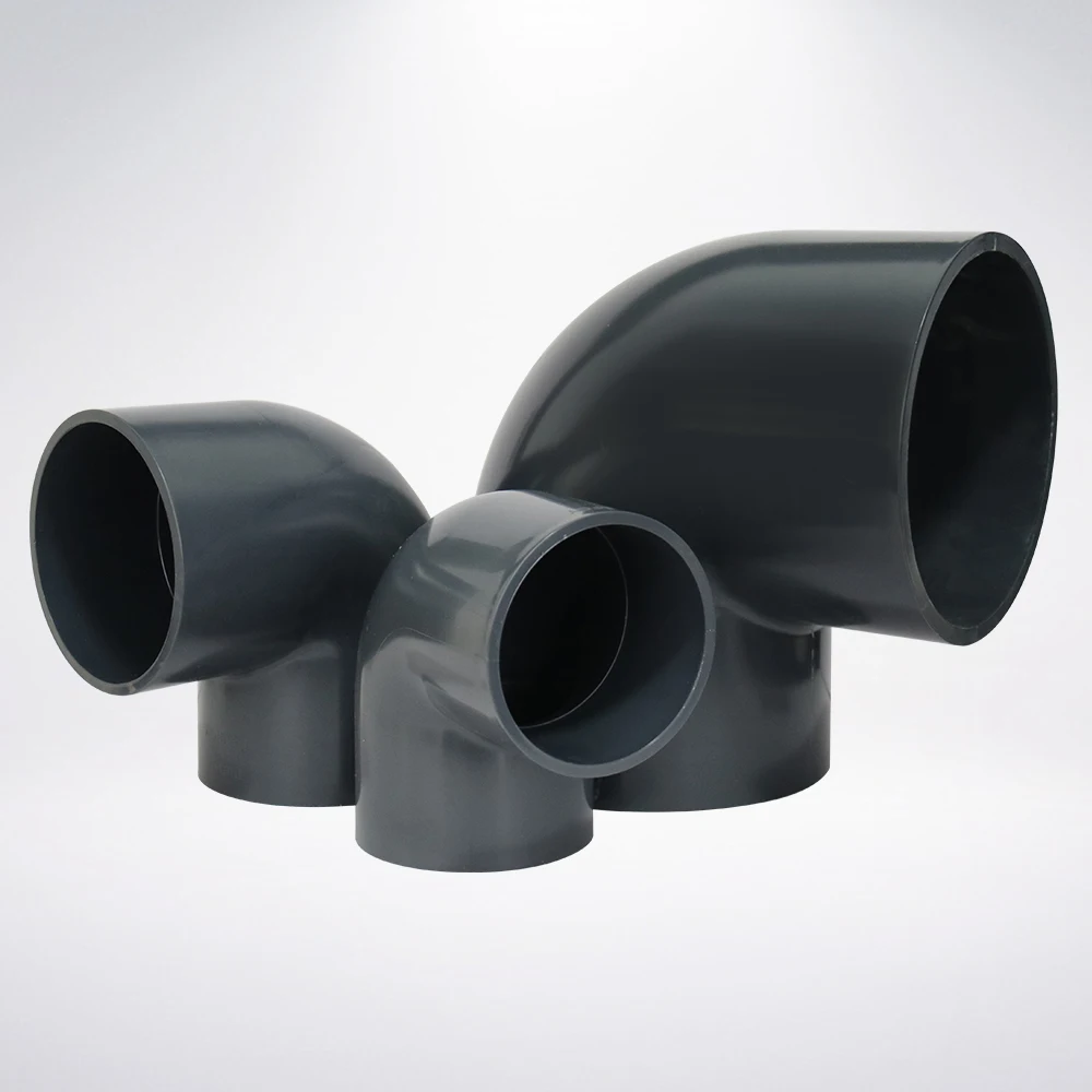 industry supplier PVC industrial  water supply pipe fitting  90 degree elbow  Chemical pipe