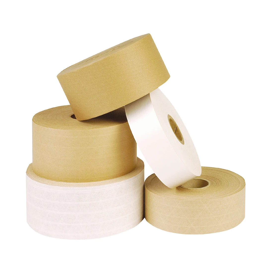Custom With Logo Title Belts Adhesive Shipping Packing Kraft Paper Tape For Packaging