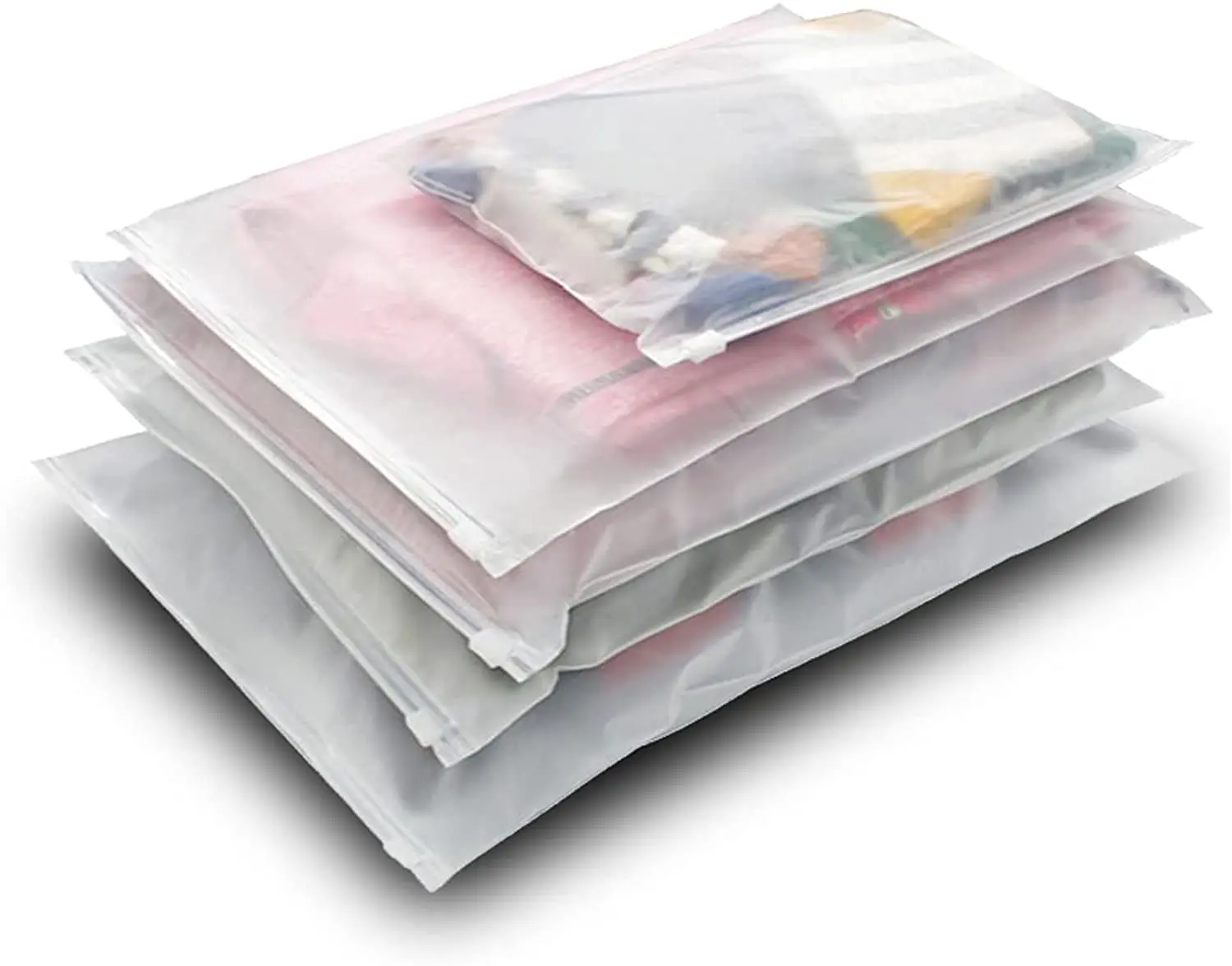 Custom LOGO Printed And Different Size Slider Ziplock Plastic Bags Zip Lock Poly Bag