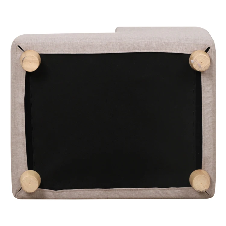 OEM/ODM Eco-friendly Linen Dog Steps Luxury Pet Stairs Factory MOQ Wholesale Pet Furniture For Bedroom Pet Steps