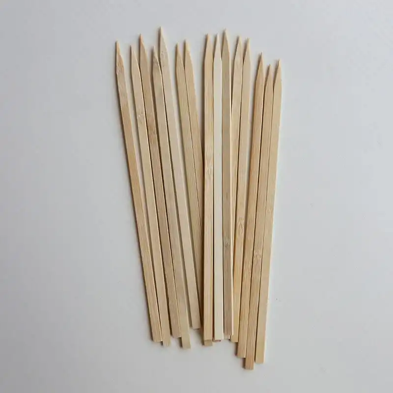 Food Grade  Crack Resistant Logo Printed 25cm Bamboo paddle Skewer