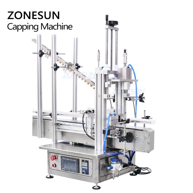 ZONESUN ZS-XG1870D1 настольная пневматическая автоматическая машина для обжима бутылок