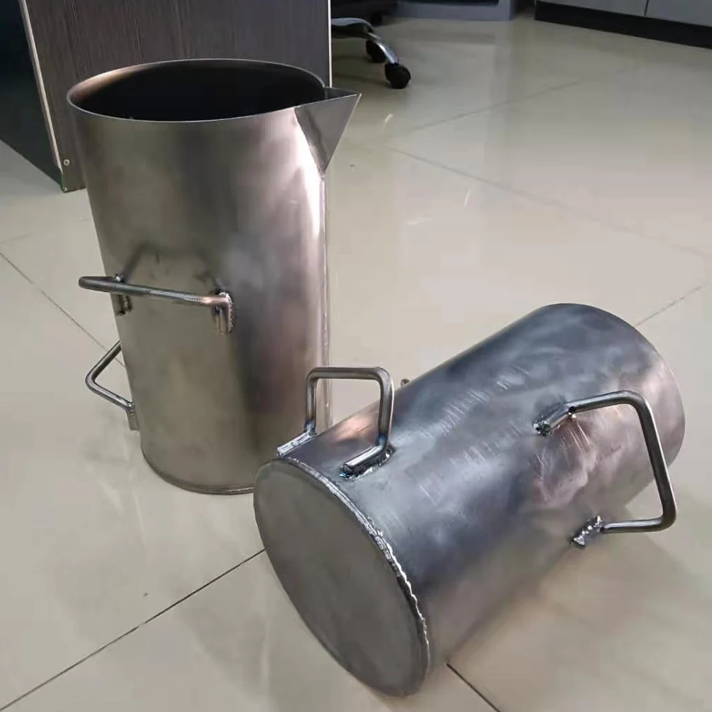 Customizedacid resistant pure titanium bucket, special refining titanium bucket for boiling aqua regia