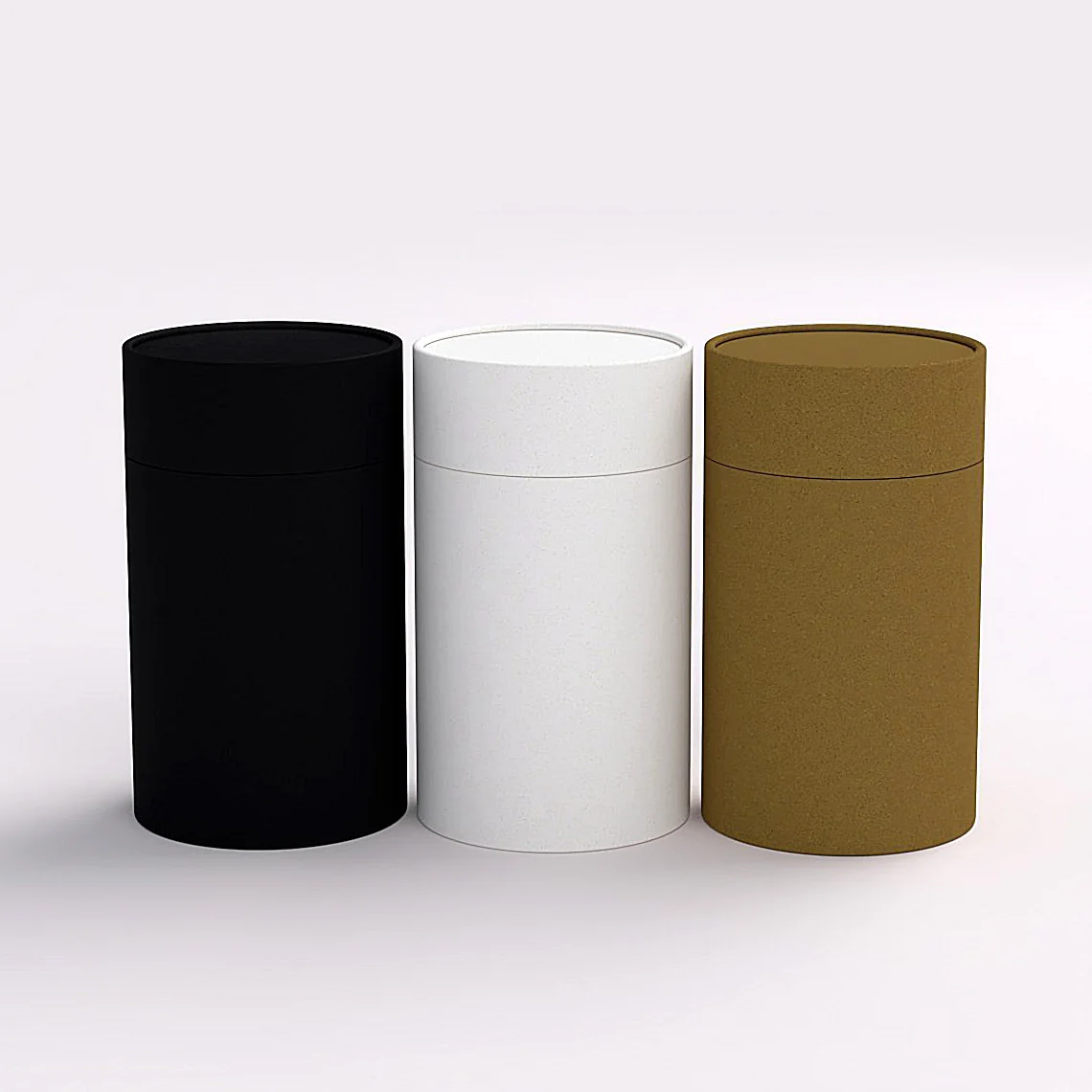 Custom Biodegradable Cylinder Food Paper Cardboard tube packaging Premium Tea Canister Tube Box Packaging for Loose Tea Package