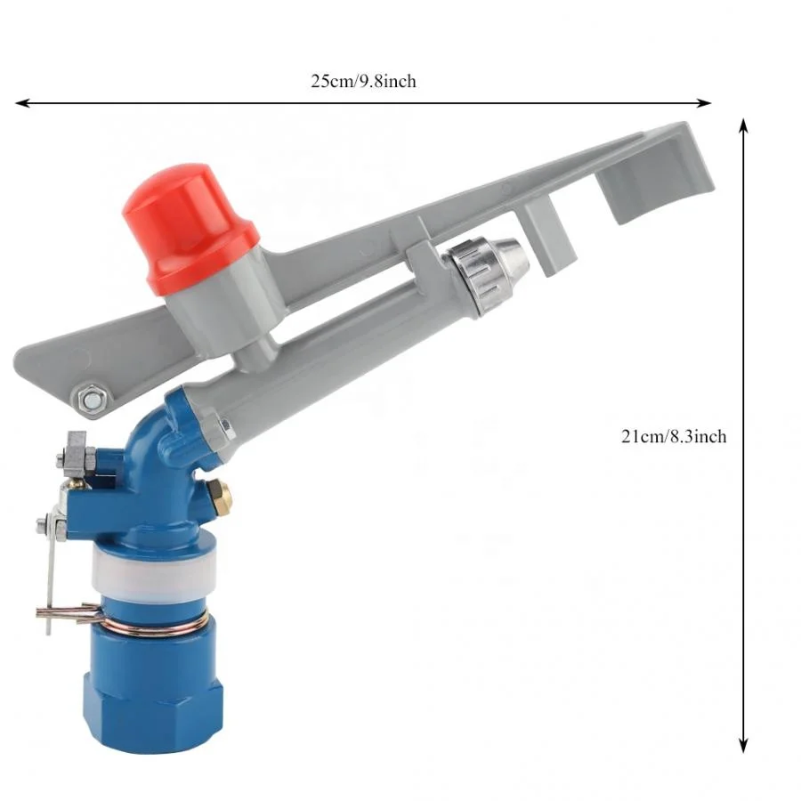 Irrigation Sprinkler Gun Water System 360 Degrees Adjustable Rain Spray Gun Field Sprinklers