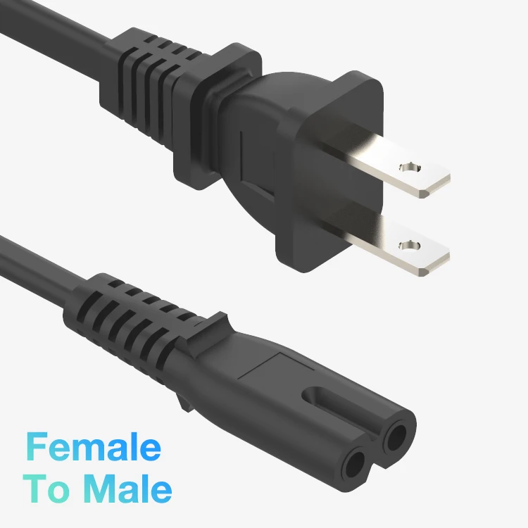 Japan plug replacement cord 10A 125v-250v 3ft 4ft 6ft 8ft C7 connector power cord amazon hot selling IEC320 fast delivery