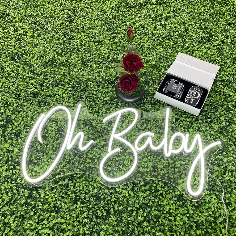 
Drop Shipping Wall-mounted Custom Neon Sign Letters Oh Baby Led Neon Sign Light 