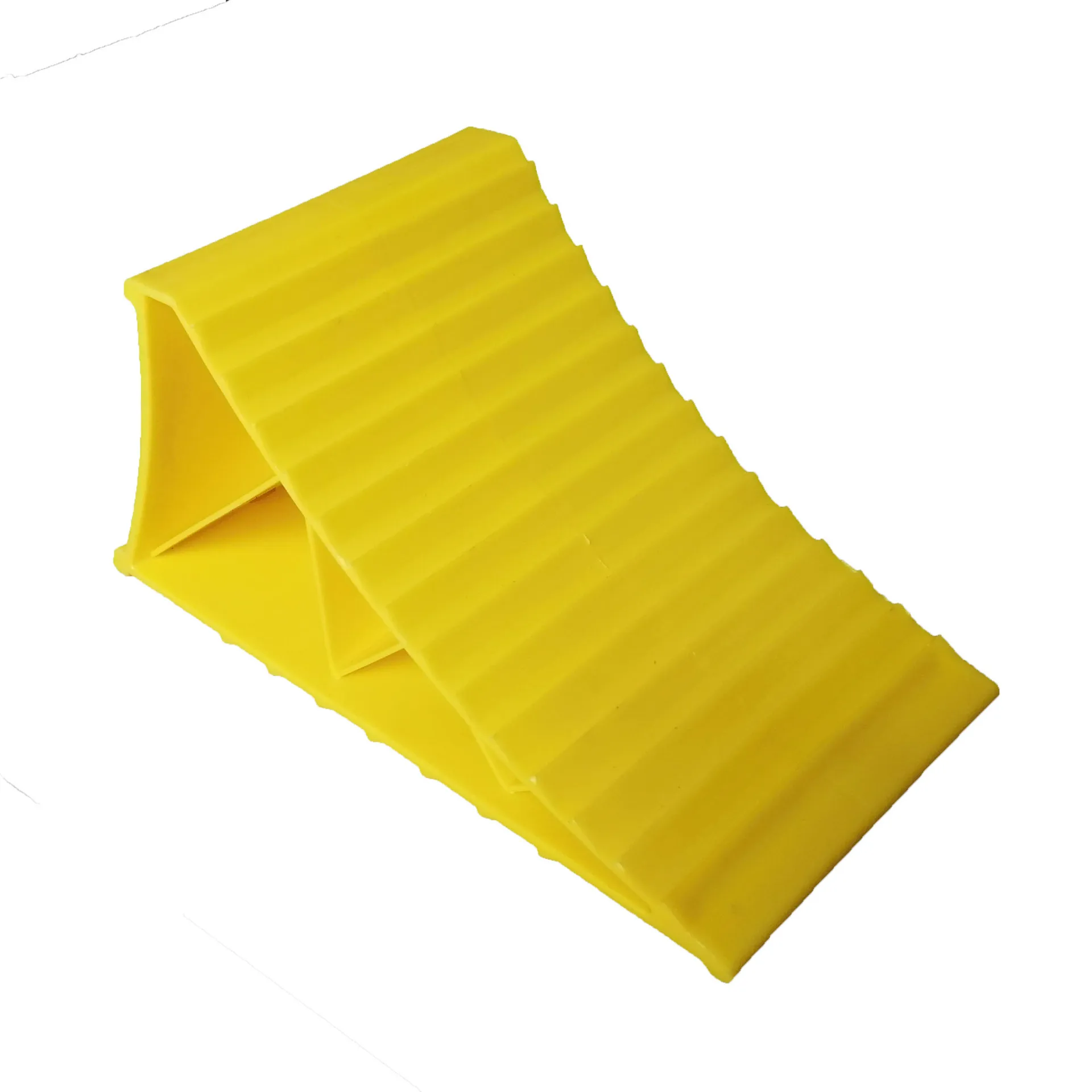  Mini plastic wheel stop triangle wood yellow parking block RV