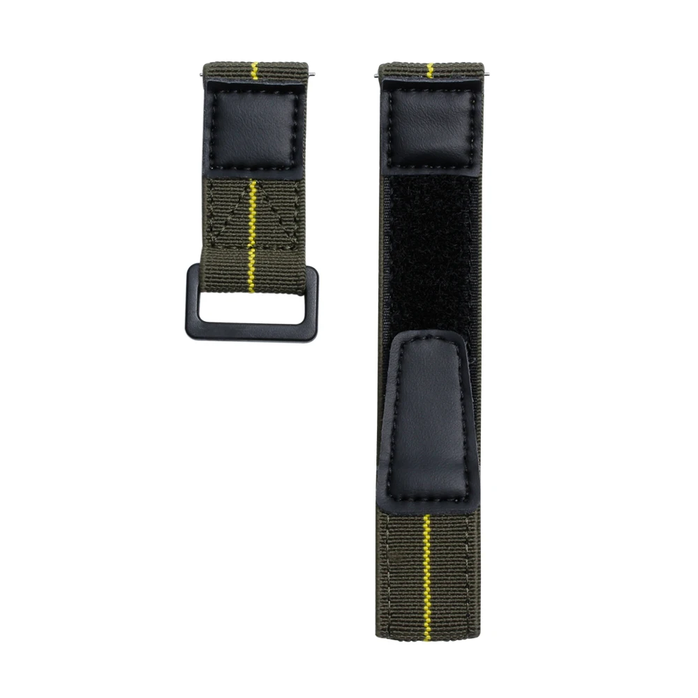 Hot Selling Elastic Watch Strap HOOK & LOOP Straps 22mm 24mm Nylon+Leather Watch Bracelet For Elastic Watch Bands