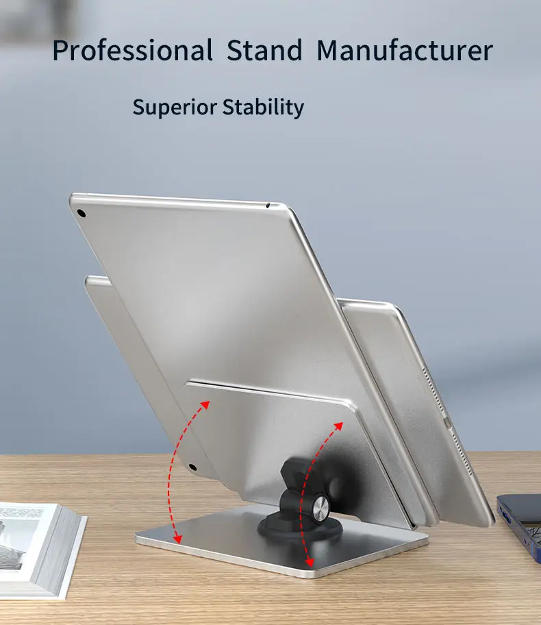High Quality Adjustable Tablet PC Stands Holder Desktop Aluminum Tablet Dock Cradle Compatible with iPad.jpg