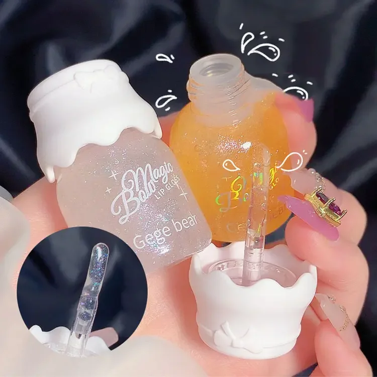 Welcome Private Lip Makeup Gege bear Lip Stick Colorful Pearlescent Shiny Waterproof Moisturizing Beautiful Glitter Lip Gloss