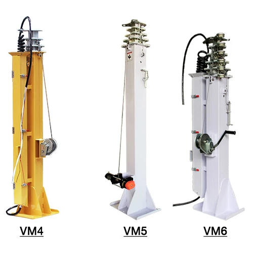 4-18m electric winch telescopic antenna mast