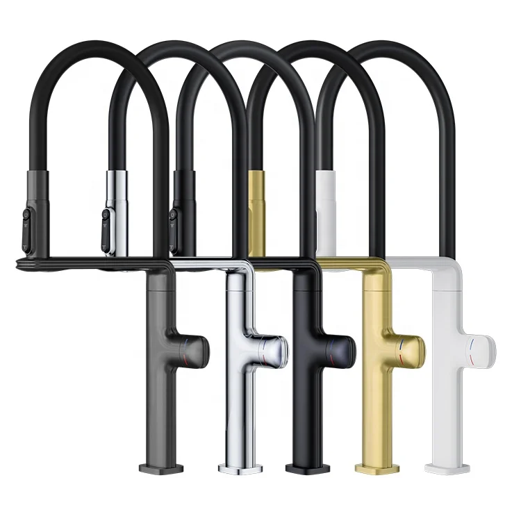 Dual Handles Kitchen Mixer Tap Purifier 3 in 1 Drink Water Filter Tap Kitchen Faucet 3 Way Pure Water Faucet for Kitchen