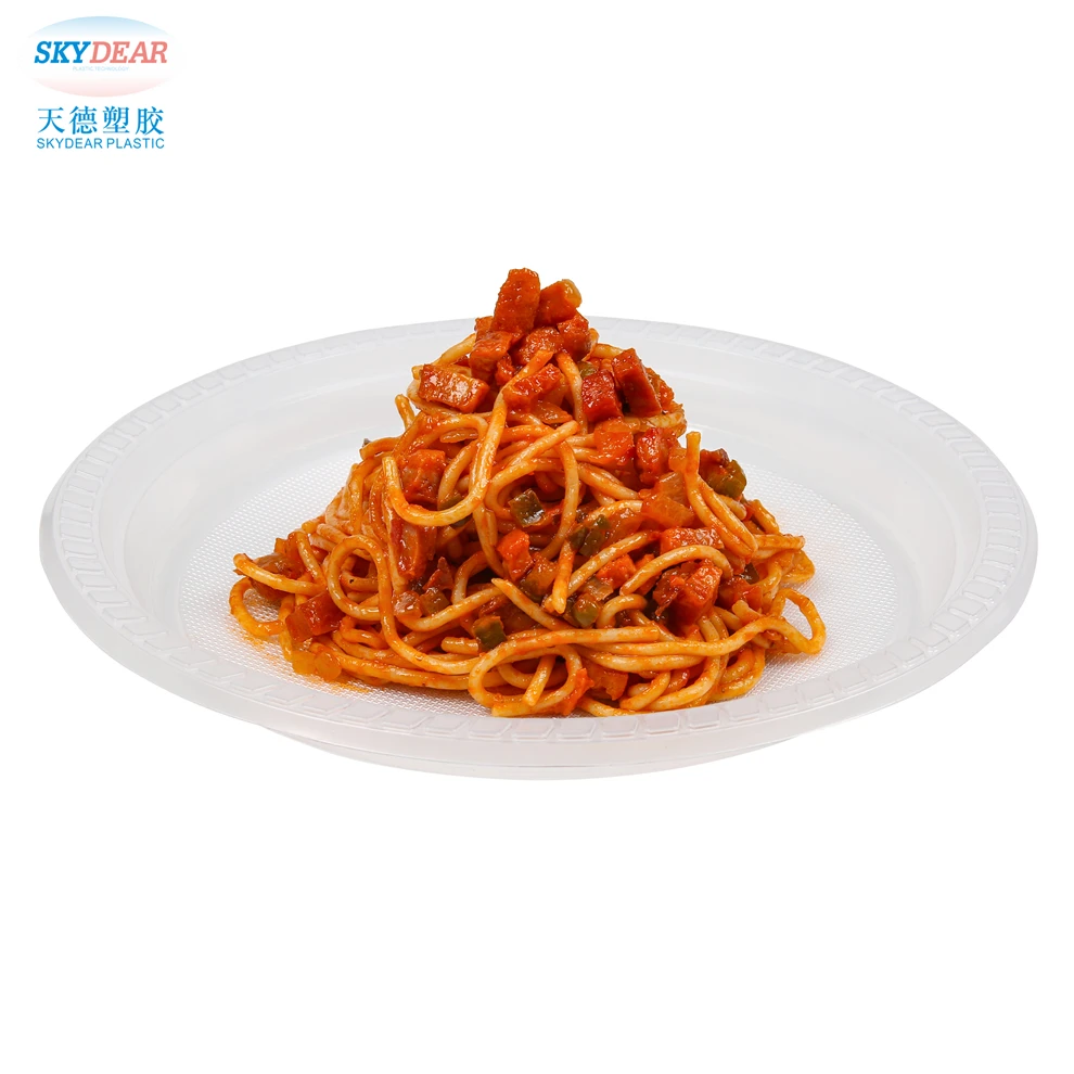 Wholesale Fancy Hard And Cheap Gold Black White Plated Round Disposable Plastic Plate For Wedding Party Dinner