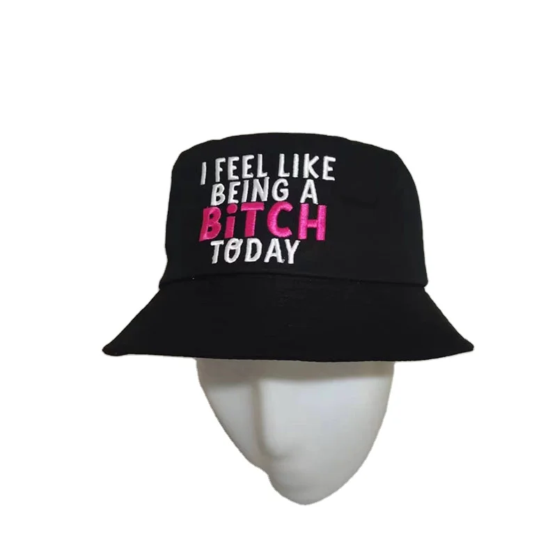 Outdoor Flat Top Wide Brim Summer Cap Fisherman cap Designed foldable cotton custom Embroidery Bucket Hats with custom logo