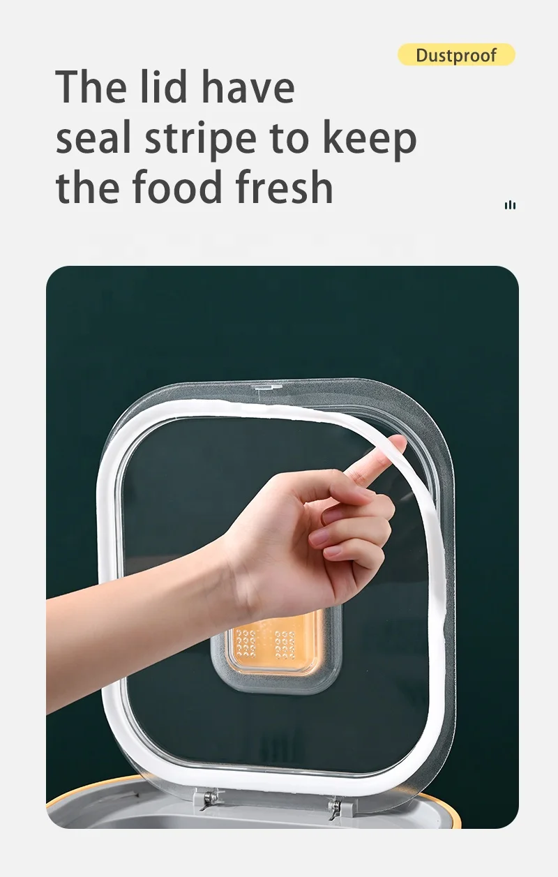 Kitchen Plastic Dry Food Dispenser Box Cereal Nuts Rice Beans Storage Container