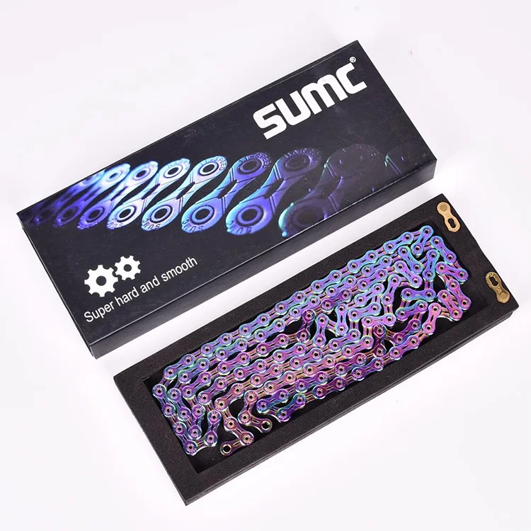 Разноцветные велосипедные цепи SUMC на 10/11/12 скоростей дорожные для