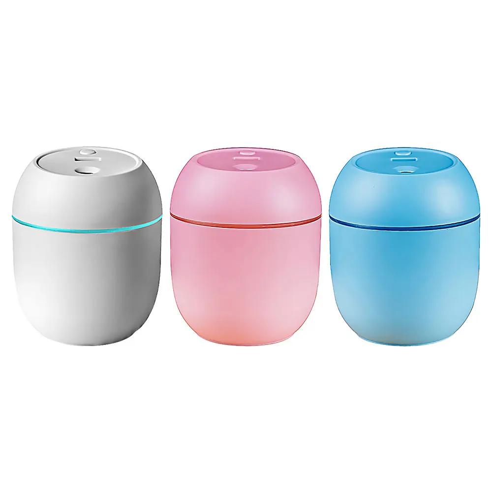 New USB Portable Air Humidifier 250ML Essential Oil Diffuser 2Modes Auto Off with LED Light for Home Car Mist Maker Face Steamer