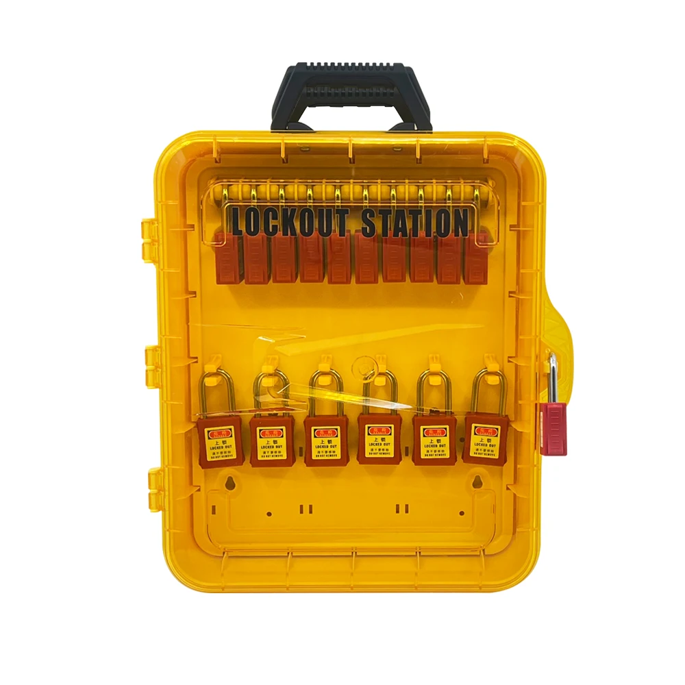 Portable Multi-Purpose Safety LoTo Lock Tagout Groups Cabinet Lockout Padlock Station to 20 Locks