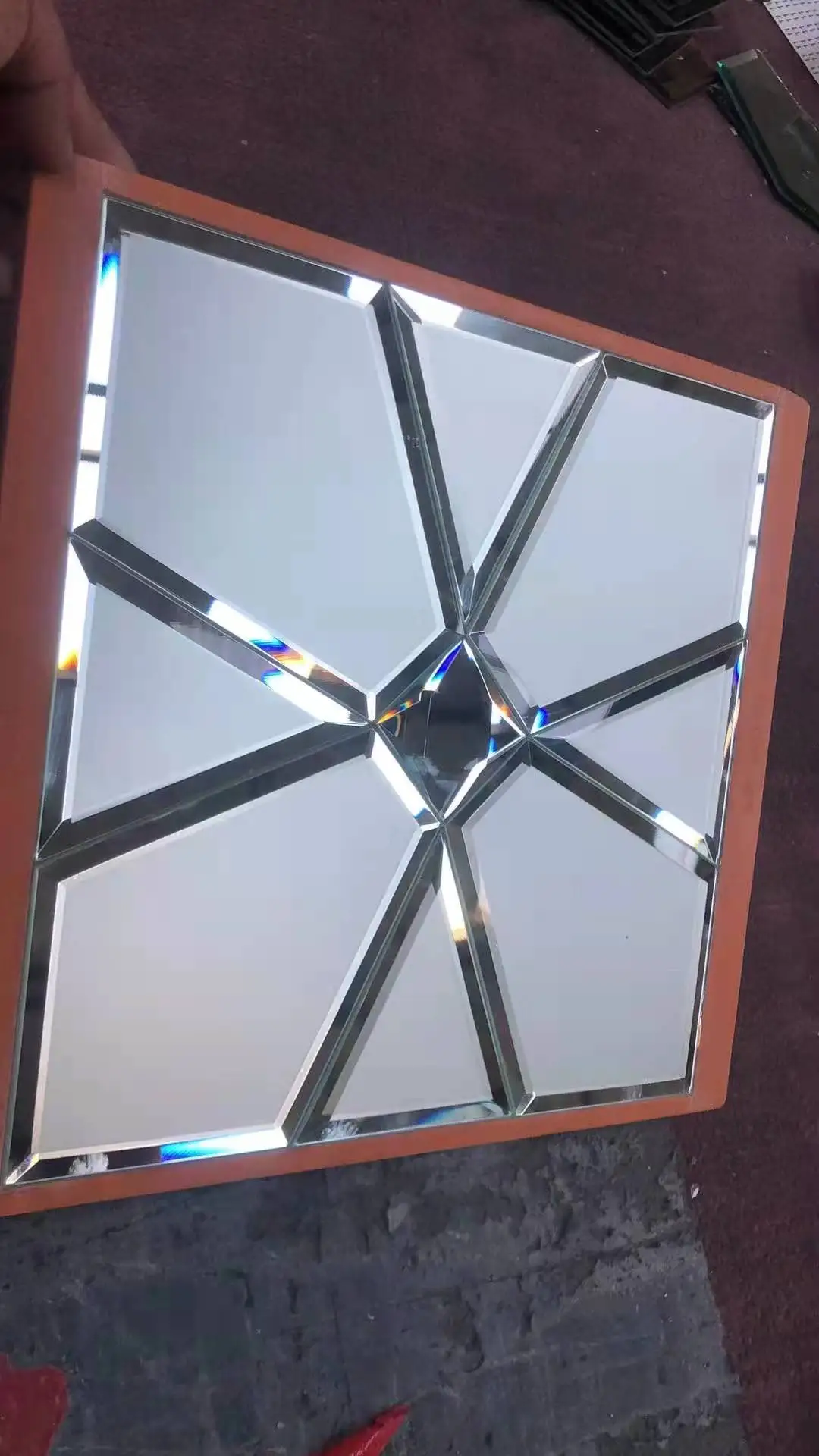 Factory wholesale Diamond Mirror Glass Mosaic for wall  decoration