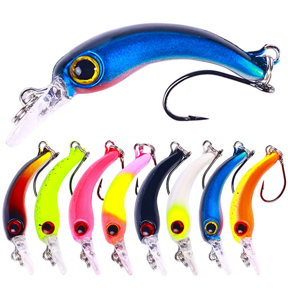 Wholesale 4cm 1.5g Artificial Hard Plastic Bait Light Weight Minnow Fishing Lures with Single Hook