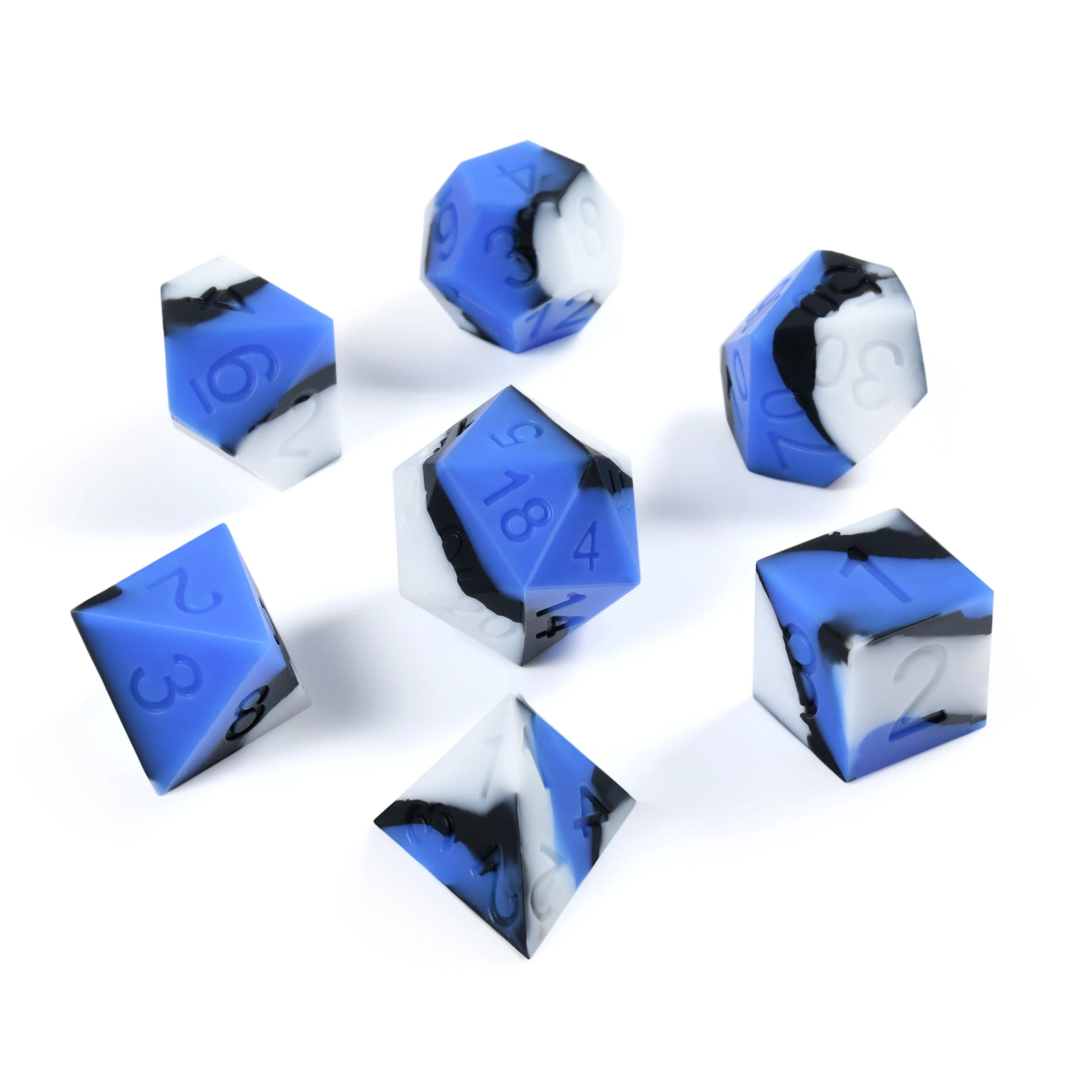 Silicone dnd Dice Set D20 Dungeon and Dragons Dice Custom Game Dice dnd for TTRPG Board Game