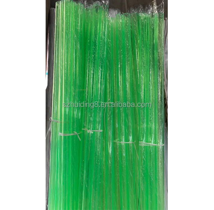 Customized Size Any Color Plastic Tube/Clear Acrylic Transparent green Round Tube/PC Fluorescent green Pipes