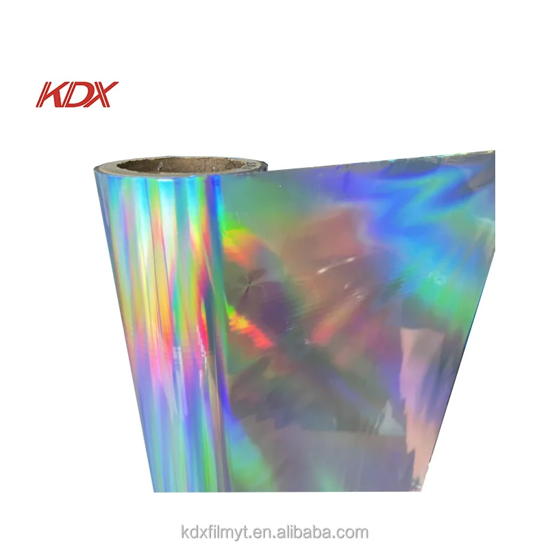 New Product Kdx Factory Made Printable Bopp Pet Holographic Thermal Film Laser Holographic Thermal Film Thermal Laminating Film