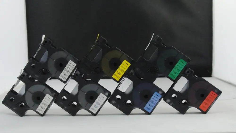 Compatible Nylon label tape black on white 18488 18489 1734524 for Dymo printer  Rhino Industrial 18488 Flexible